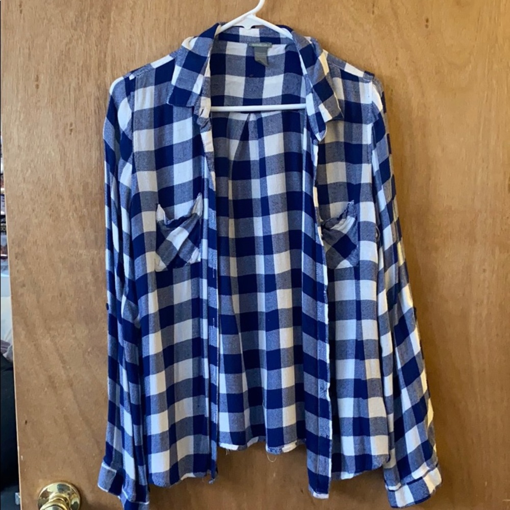 Blue flannel shirt